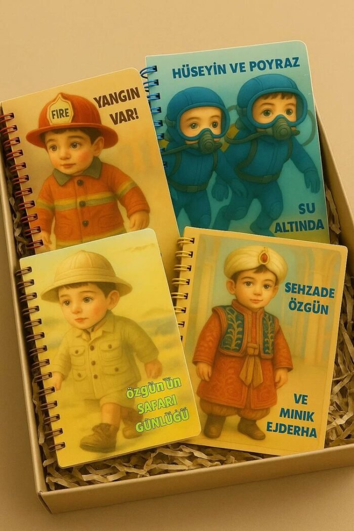 5'li Kişiselleştirilmiş Çocuk Kitap Seti - Mucit İşler - Görsel 1