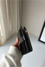 Kapitone Desenli Siyah Cüzdan - Görsel 2