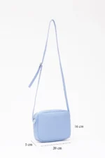 Fermuarlı, Ayarlanabilir Çapraz Askılı Mavi Mini Urban Omuz Çantası - Görsel 3