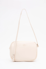 Fermuarlı, Ayarlanabilir Çapraz Askılı Krem Mini Urban Omuz Çantası