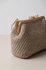 El Örmesi, Altın Saplı, Sütlü Kahve El Çantası - Görsel 2