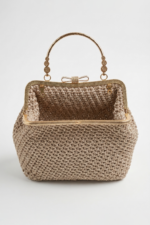 El Örmesi, Altın Saplı, Sütlü Kahve El Çantası - Görsel 3