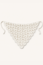 Beyaz Kroşe Örgü Bandana