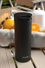 Stevig 2 Go Paslanmaz Çelik Siyah Termos Bardak 400 ml - Görsel 3