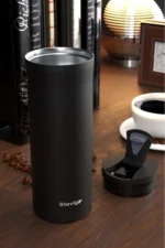 Stevig 2 Go Paslanmaz Çelik Siyah Termos Bardak 400 ml - Görsel 2