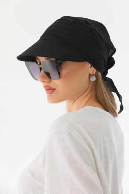 Siyah Safari Bandana Vizör