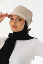 Taş Rengi Safari Bandana Vizör - Görsel 2