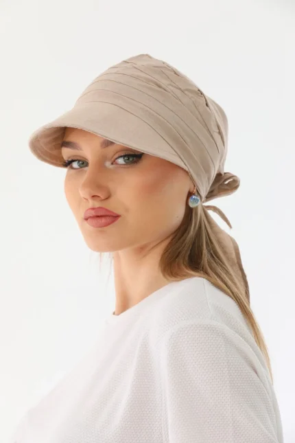 Taş Rengi Safari Bandana Vizör